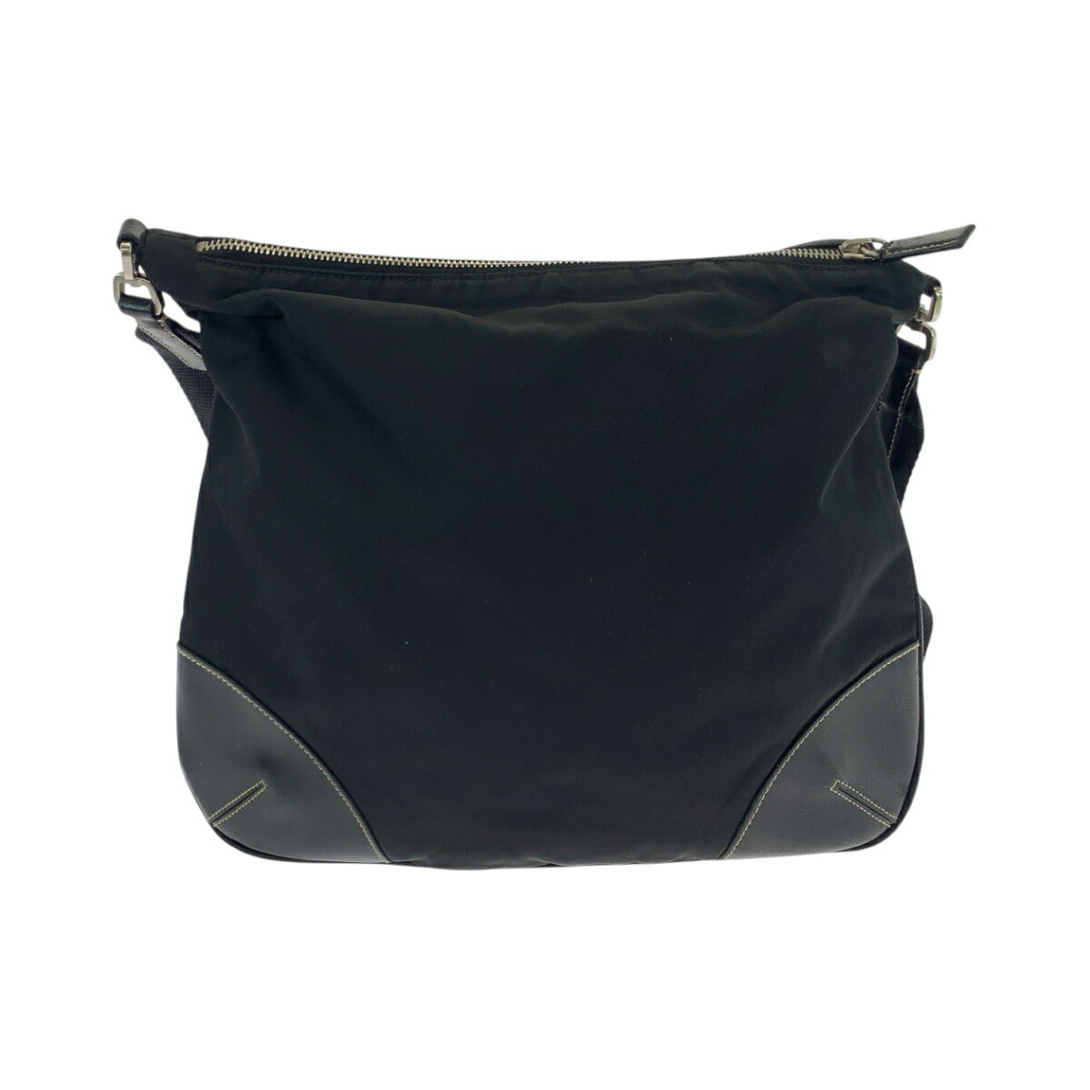 Prada Tessuto Triangle Logo Plate Nylon Shoulder Bag