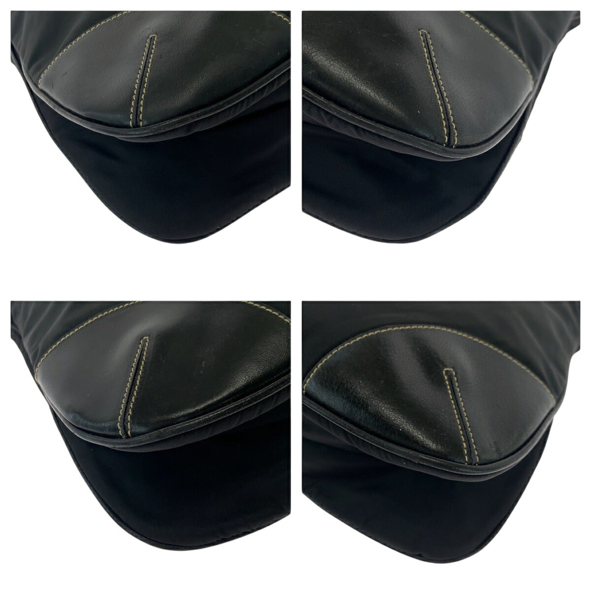 Prada Tessuto Triangle Logo Plate Nylon Shoulder Bag