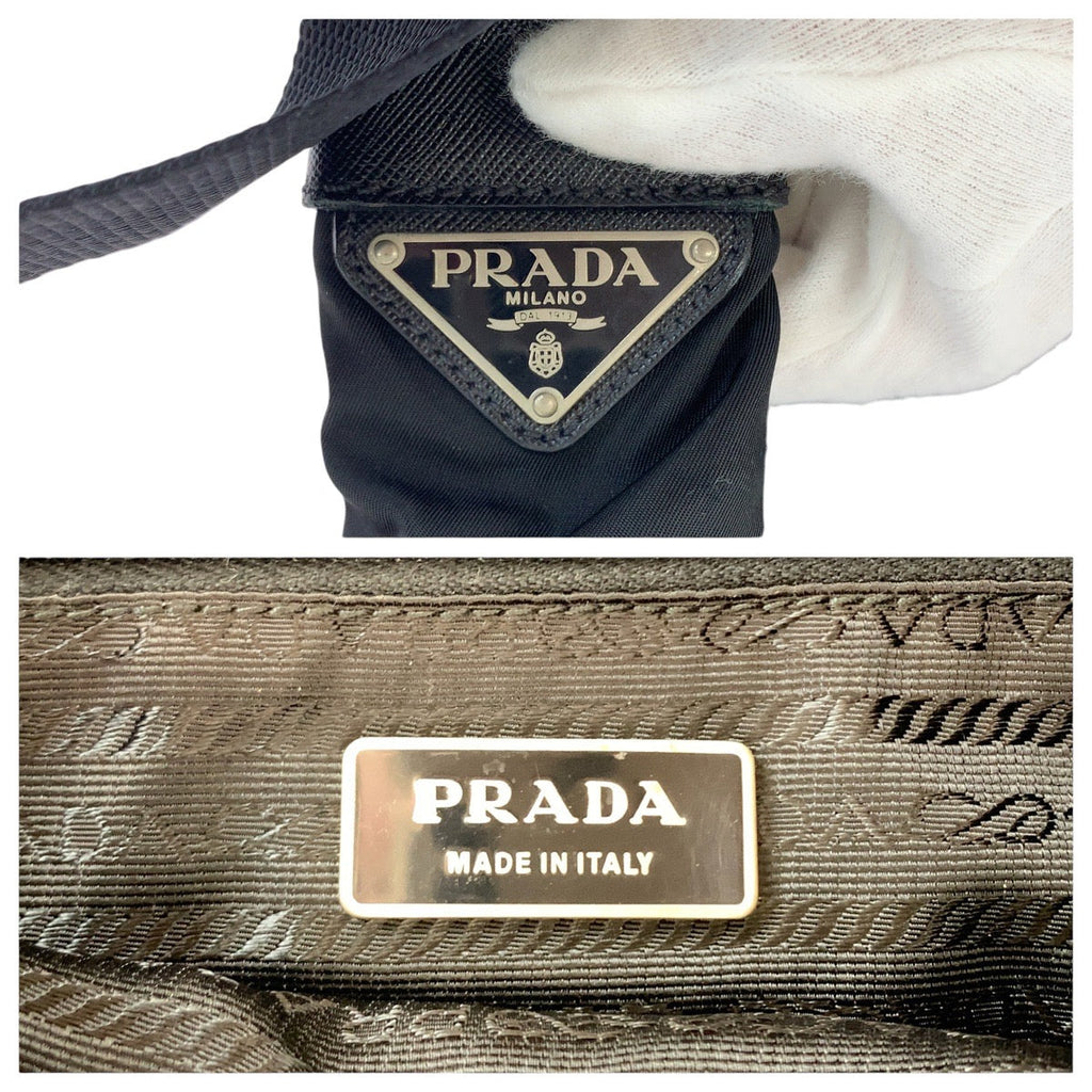 Prada Tessuto Nylon/Leather Shoulder Bag
