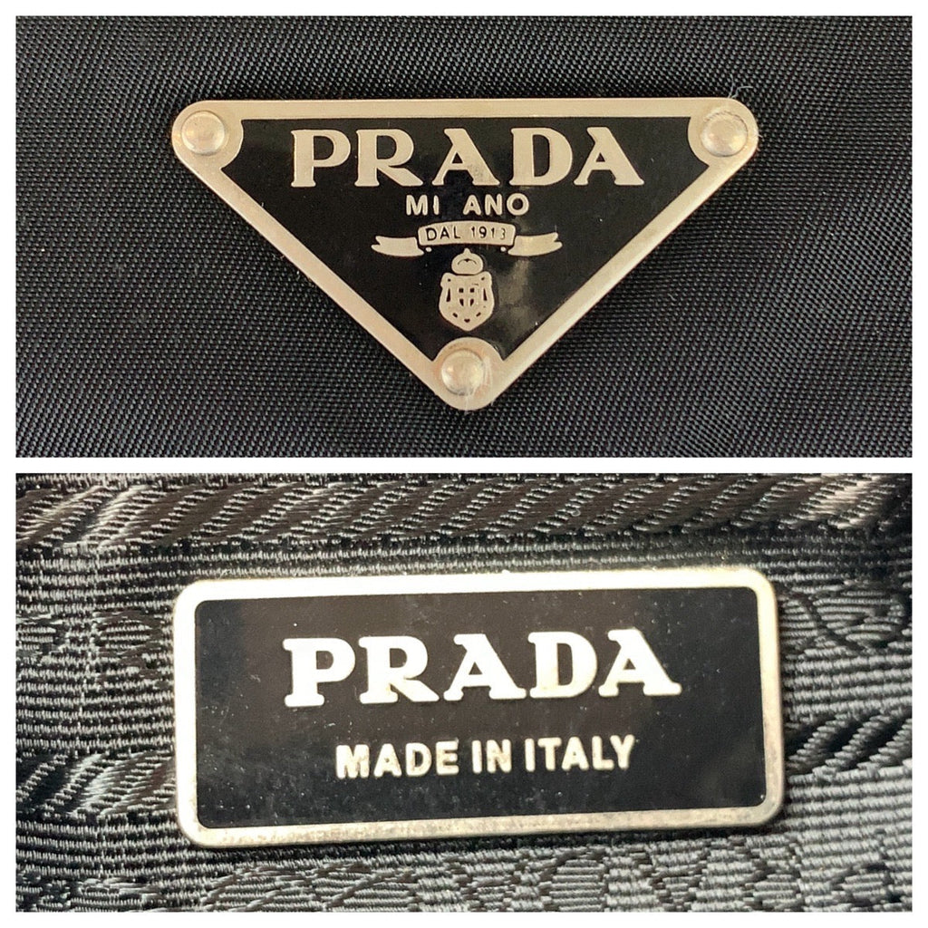 Prada Tessuto Nylon Leather Python Shoulder Bag