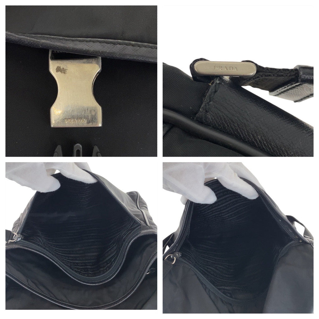 Prada Tessuto Nylon/Leather Shoulder Bag