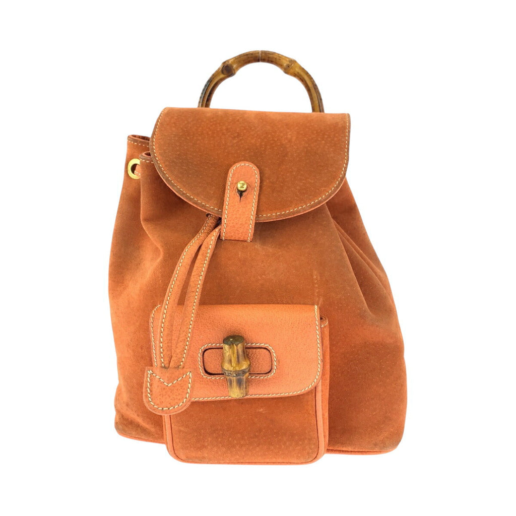 Gucci Bamboo Suede Backpack