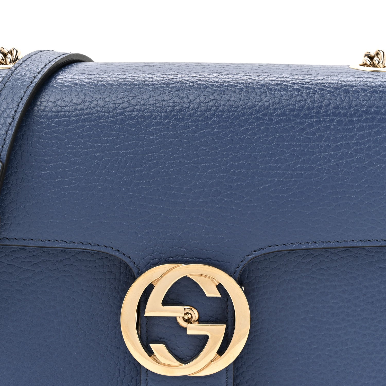 Dollar Calfskin Small Interlocking G Shoulder Bag Caspian