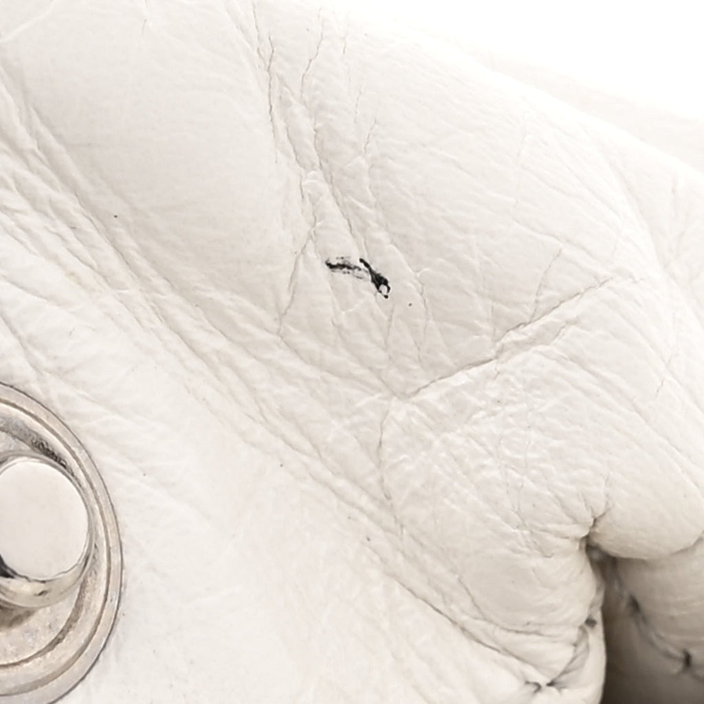 Metallic Shaded Calfskin Quilted Chanel 22 White Silver