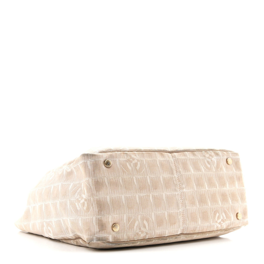 Nylon Medium Travel Tote Beige