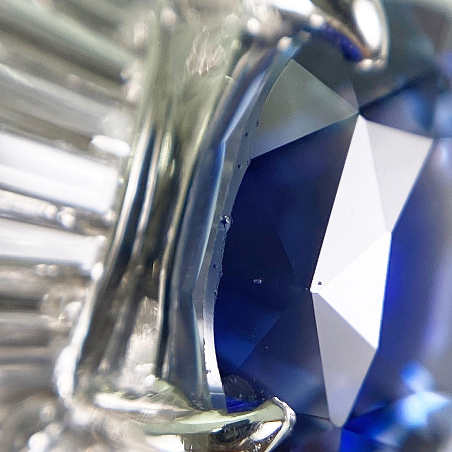 Ring Platinum Blue Sapphire