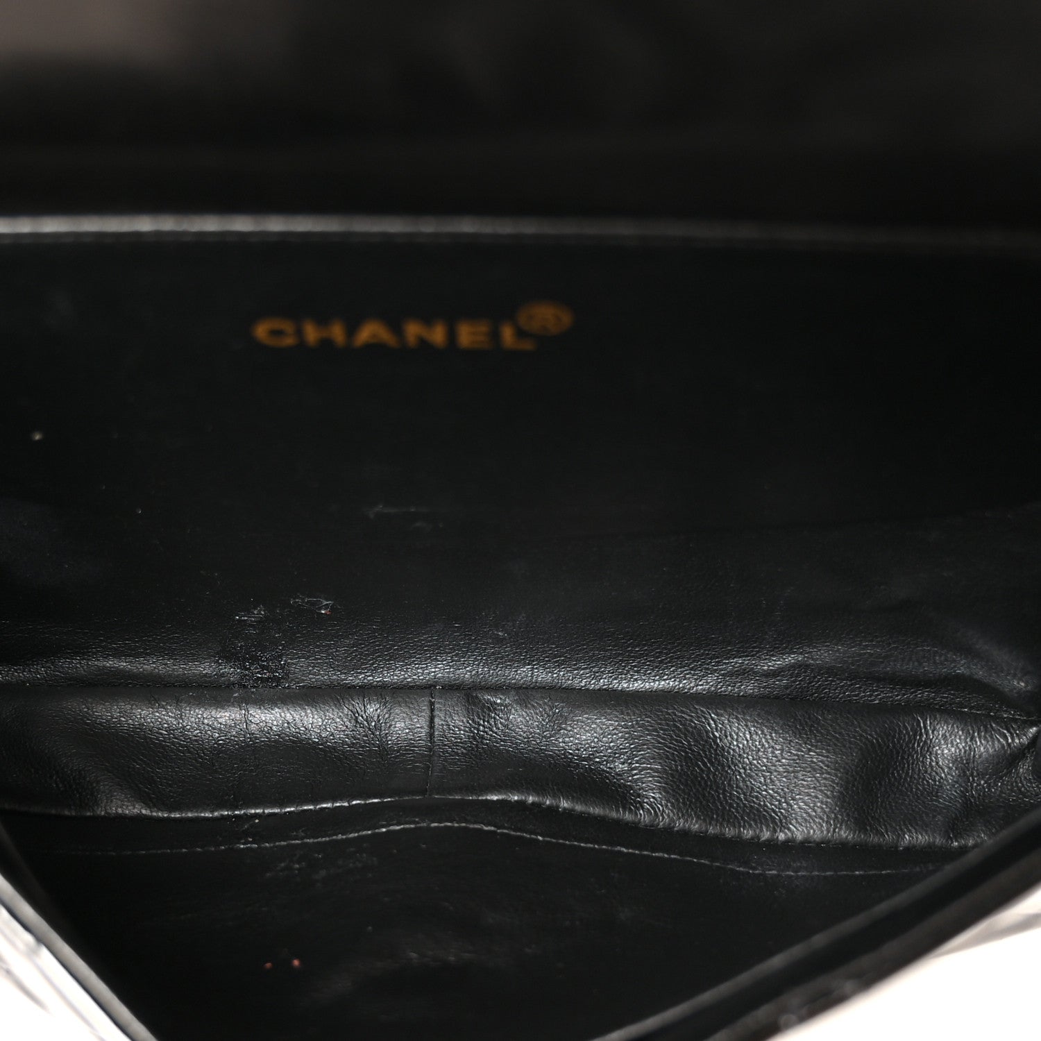 Patent Quilted Double Sided Shoulder Flap Bag Black