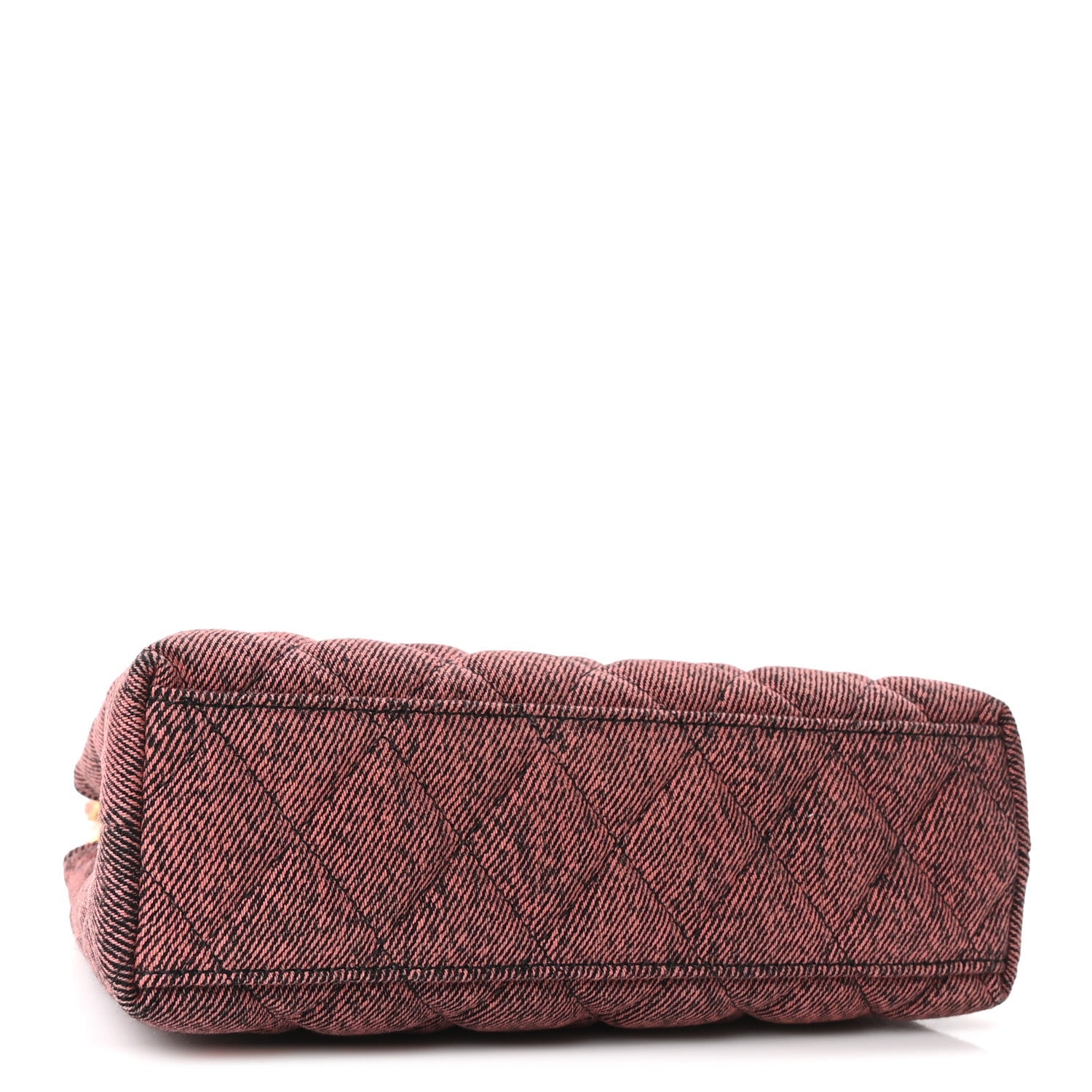 Denim Quilted Nano Kelly Shopper Orange Black