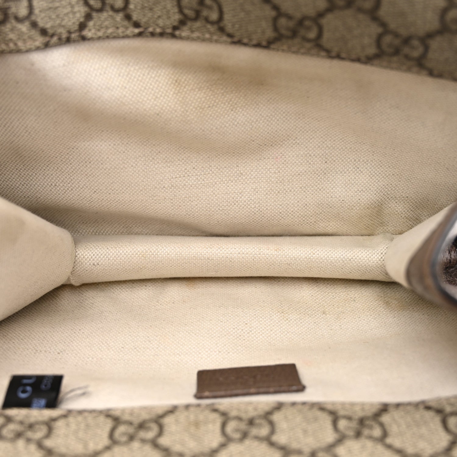GG Supreme Monogram Web Small Neo Vintage Double Flap Messenger Bag Beige New Acero