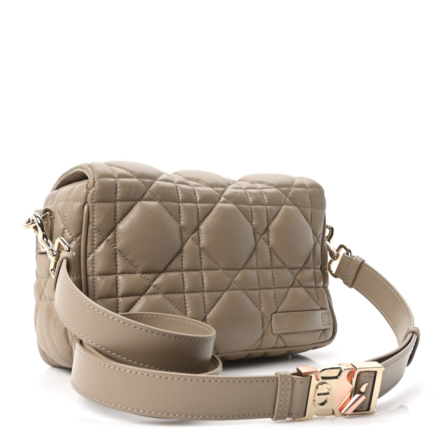 Calfskin Macrocannage Small Diorcamp Messenger Sand