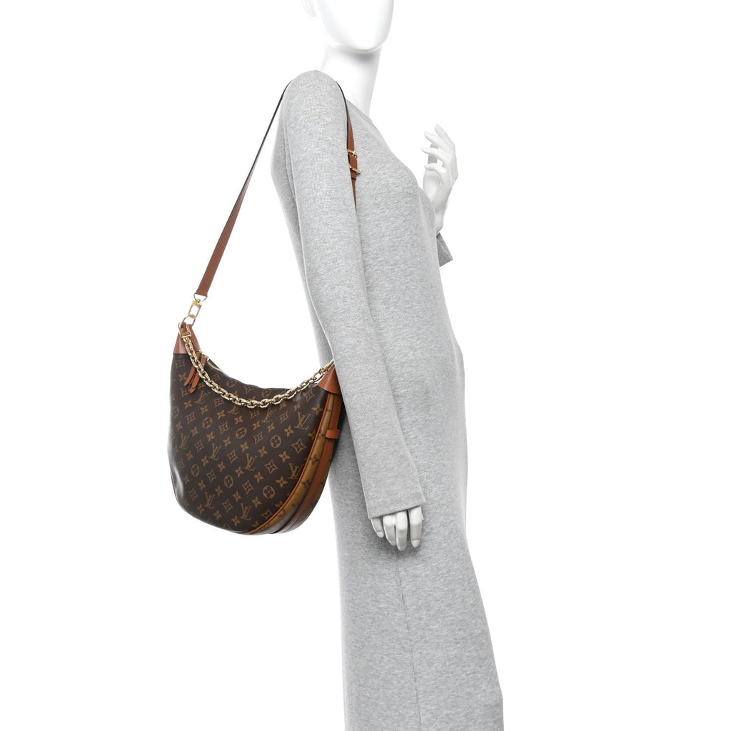 Reverse Monogram Loop Hobo