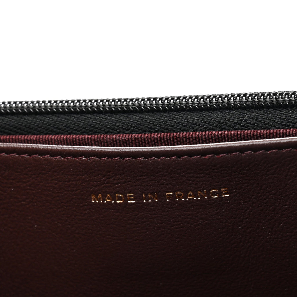 Lambskin Quilted Wallet On Chain WOC Black