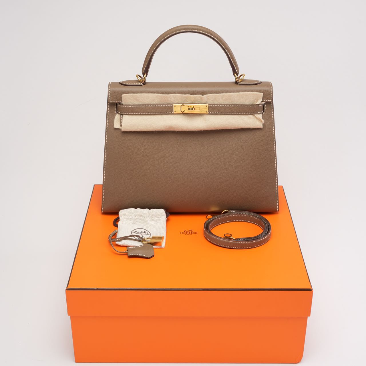 Hermes Kelly 32 Sellier Epsom Etoupe 2018