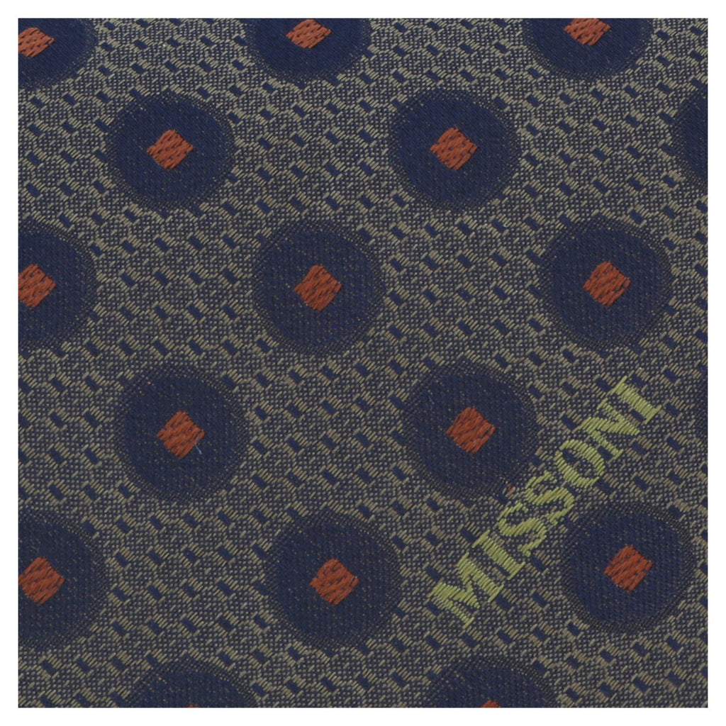 Missoni U5027 Gray/Black Polka Dots 100% Silk Tie