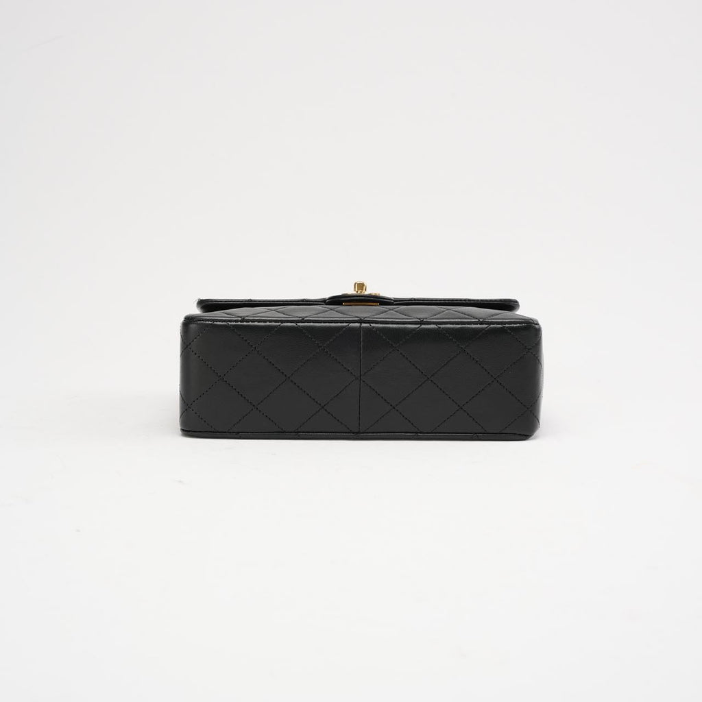 Chanel Vintage Black Mini Square Classic Flap Bag 1991