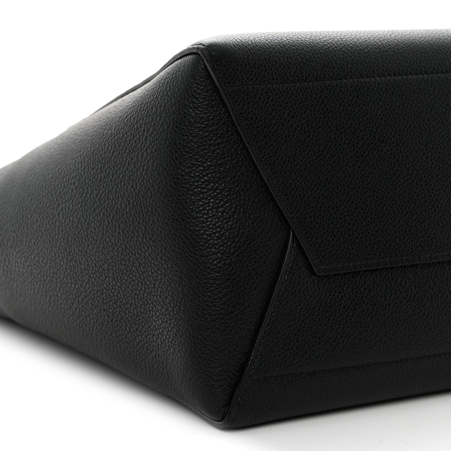 Soft Grained Calfskin Sangle Bucket Bag Black