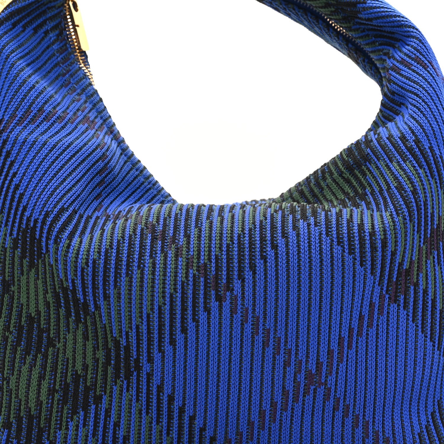 Canvas Knitted Check Peg Medium Duffle Bag Knight