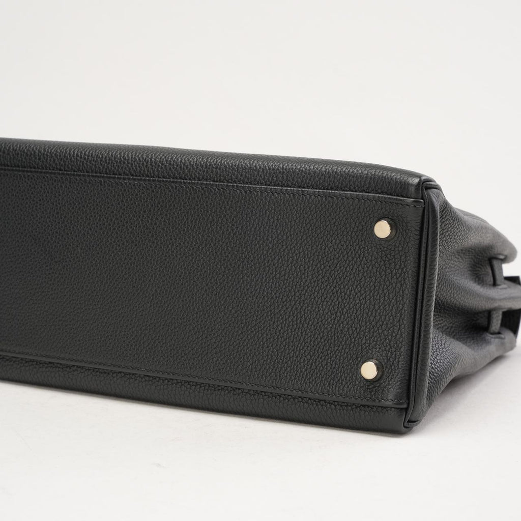 Hermes Vintage Sellier Kelly 32 Togo Black 2004