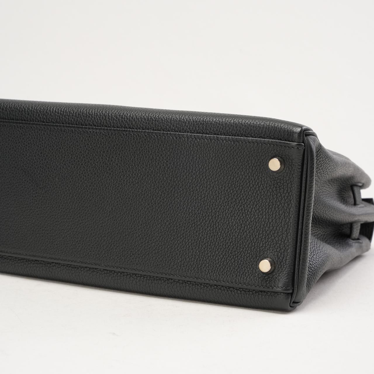 Hermes Vintage Sellier Kelly 32 Togo Black 2004
