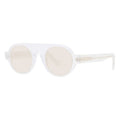 Loewe Sunglasses Round Full Rim, White Frame and Brown Lens LW40020F21E