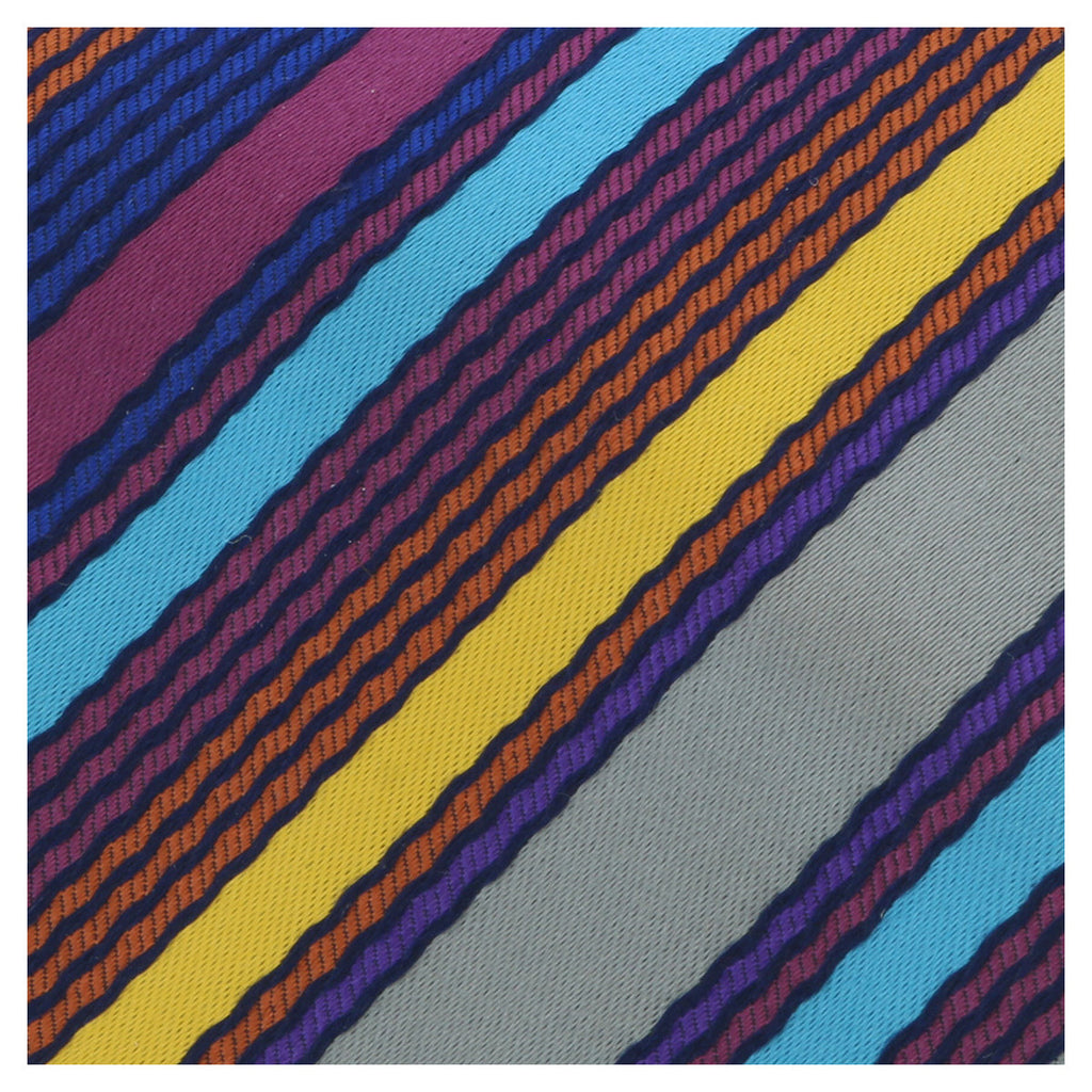 Missoni U8013 Gold/Blue Pencil Stripe 100% Silk Tie