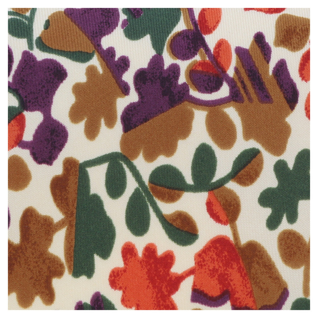 Missoni U1444 Cream/Green Floral 100% Silk Tie