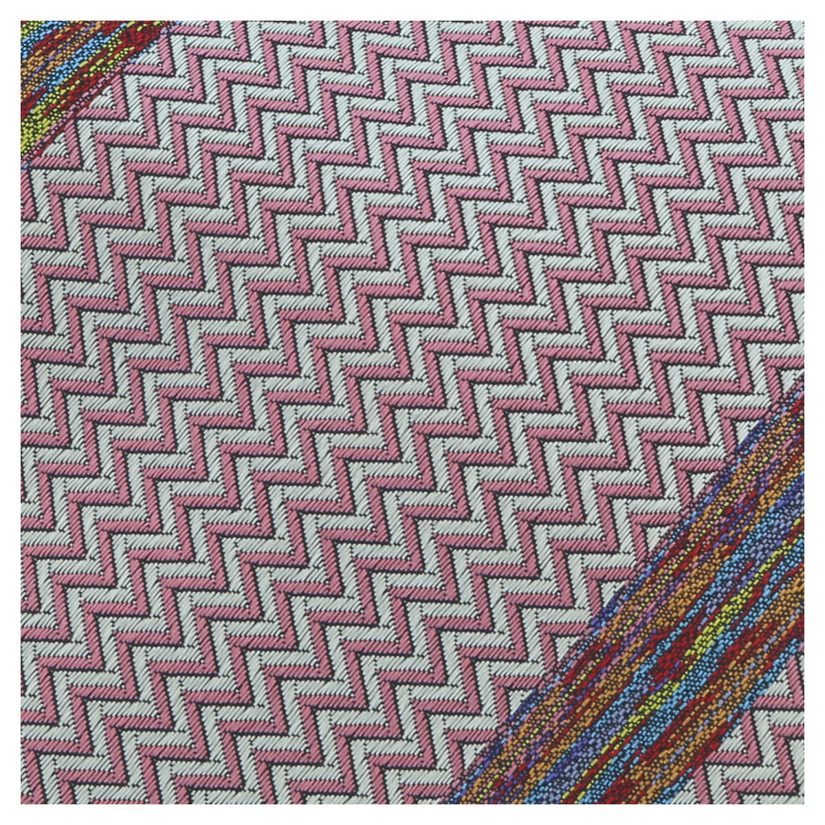 Missoni U4317 Pink/Silver Chevron 100% Silk Tie