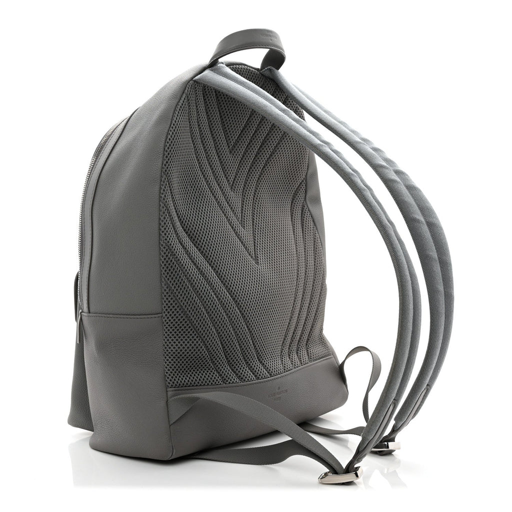 Grained Calfskin Aerogram Takeoff Backpack Grey