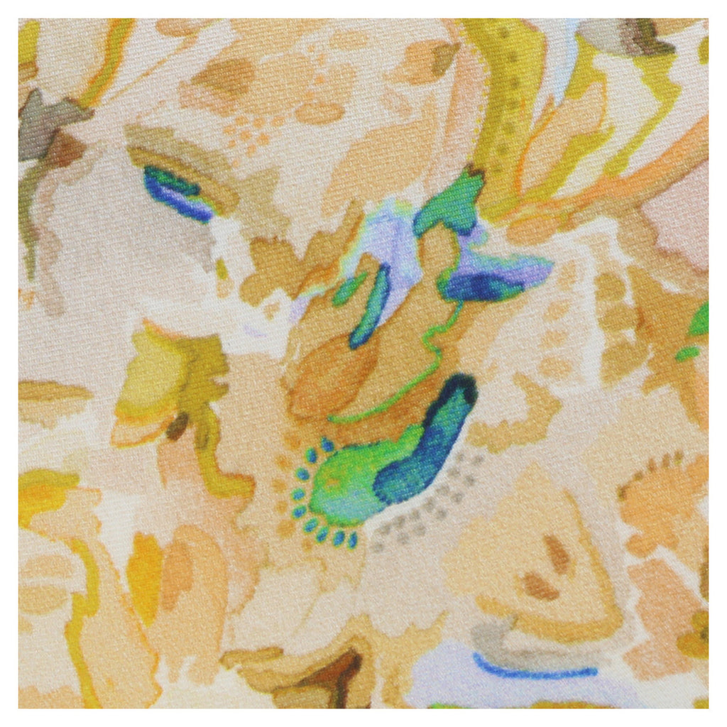 Missoni U1977  Peach/Brown Floral 100% Silk Tie