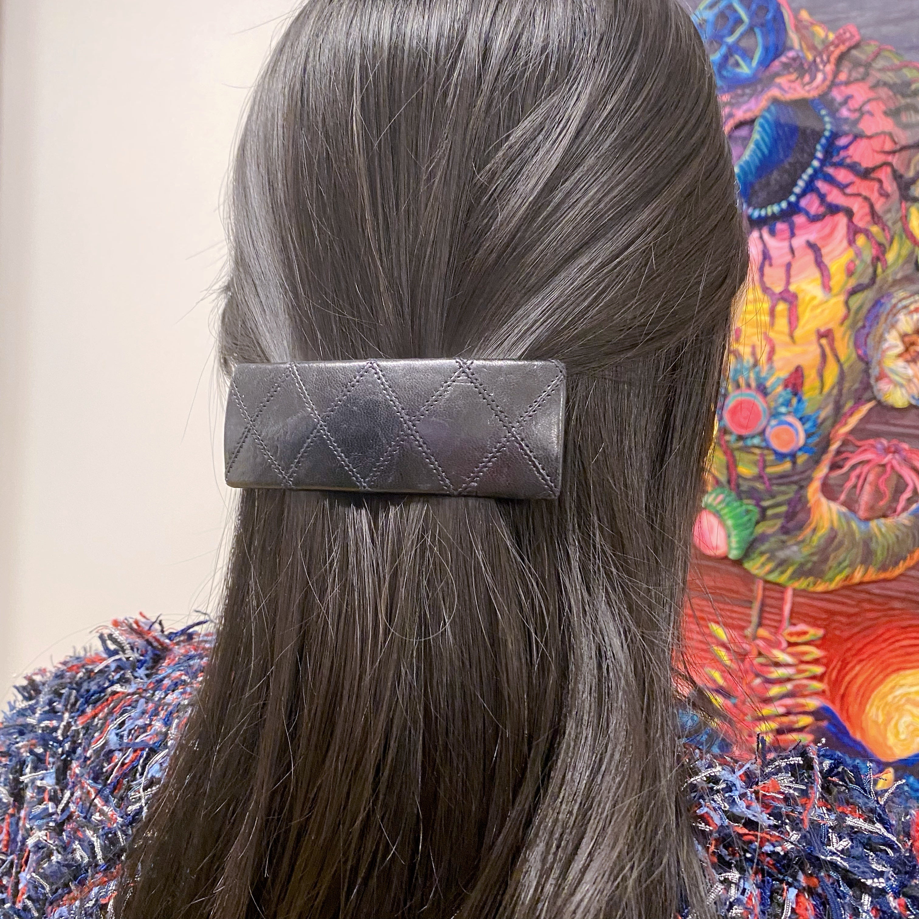 Chanel quilted black hair Barrett