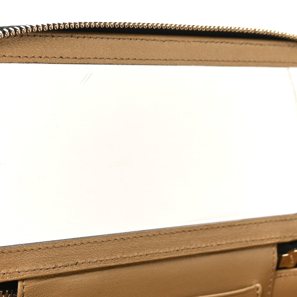 Lambskin Quilted Pearl Crush Small Vanity Case With Chain Black