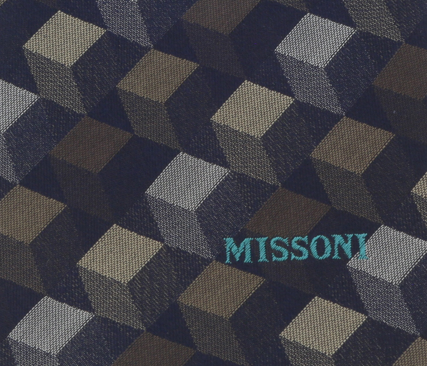 Missoni U5562 Silver/Gold Abstract 100% Silk Tie