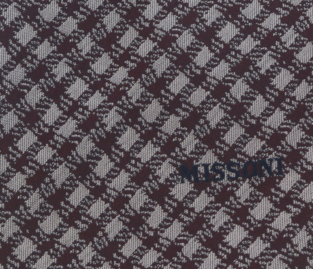 Missoni U5566 Lavender/Violet Gingham 100% Silk Tie