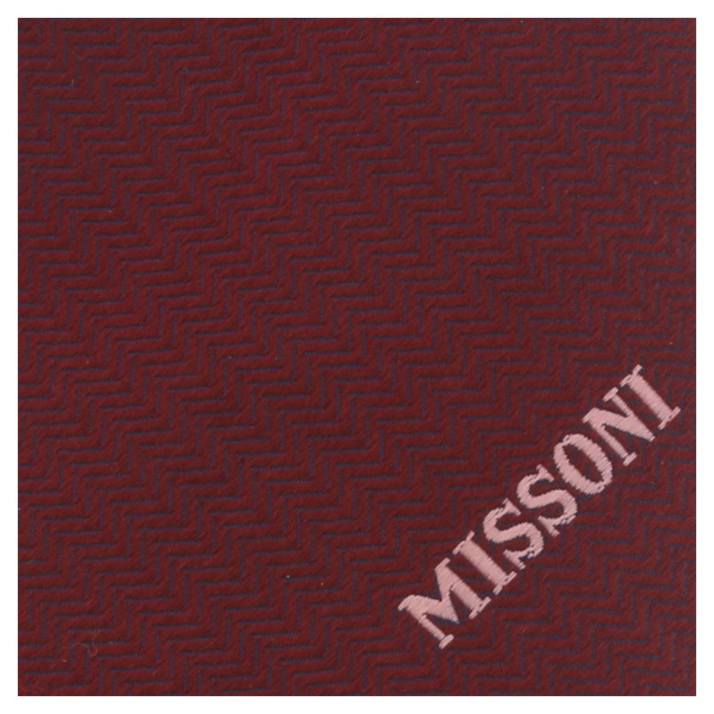 Missoni U5564 Burgundy Chevron 100% Silk Tie