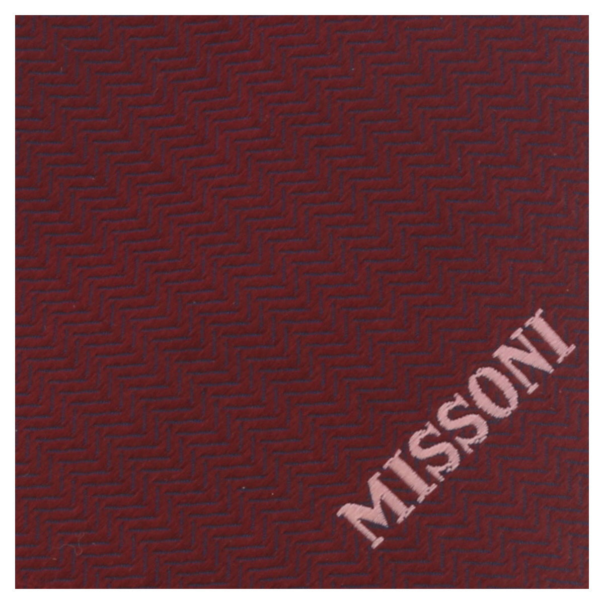 Missoni U5564 Burgundy Chevron 100% Silk Tie