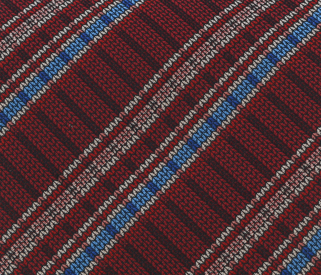 Missoni U4523 Red/Blue Madras 100% Silk Tie
