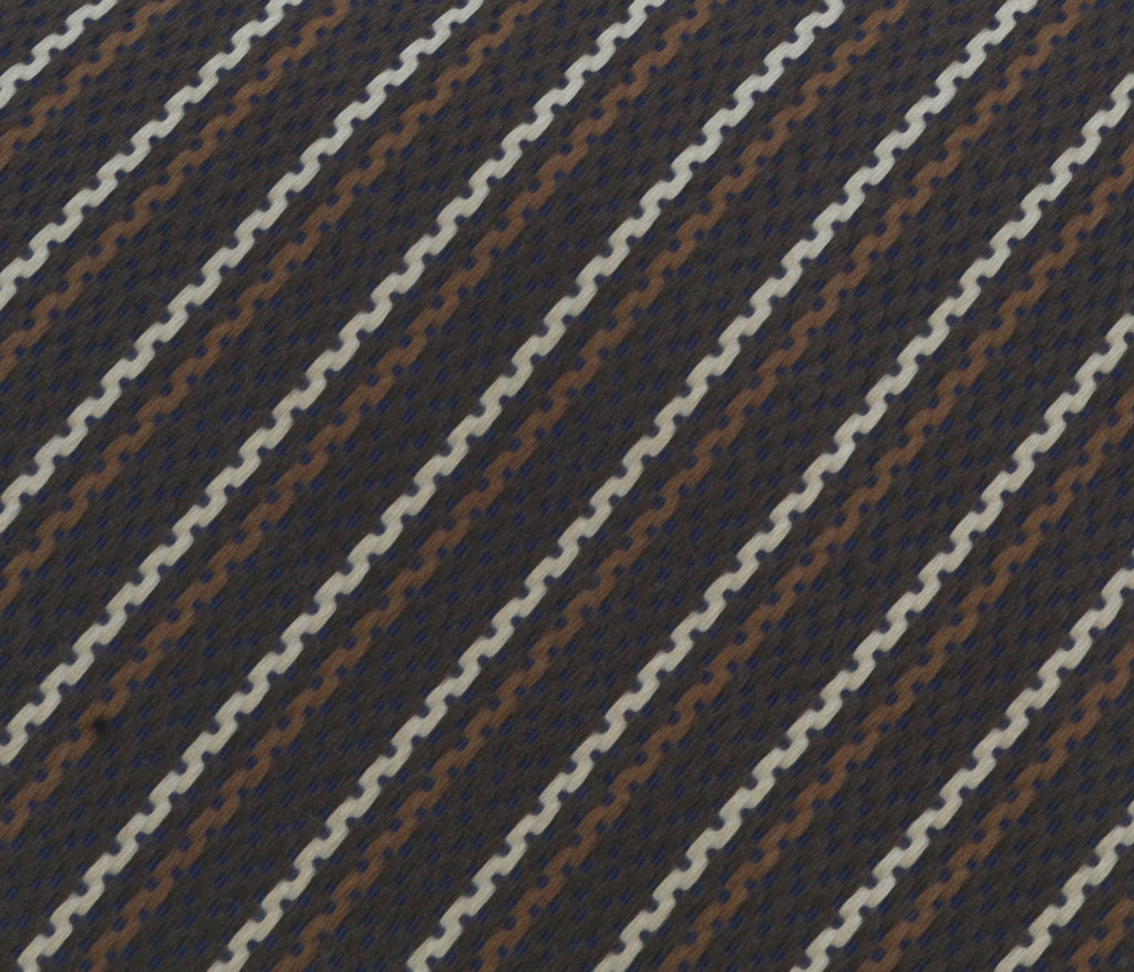 Missoni U4544 Brown/Tan Pencil 100% Silk Tie