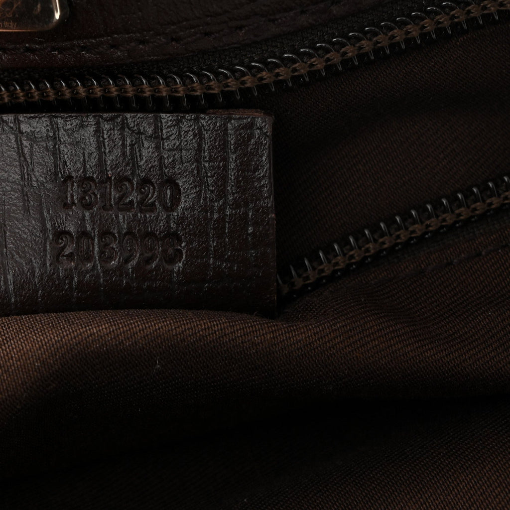 GG Plus Monogram Small Vertical Tote Dark Brown
