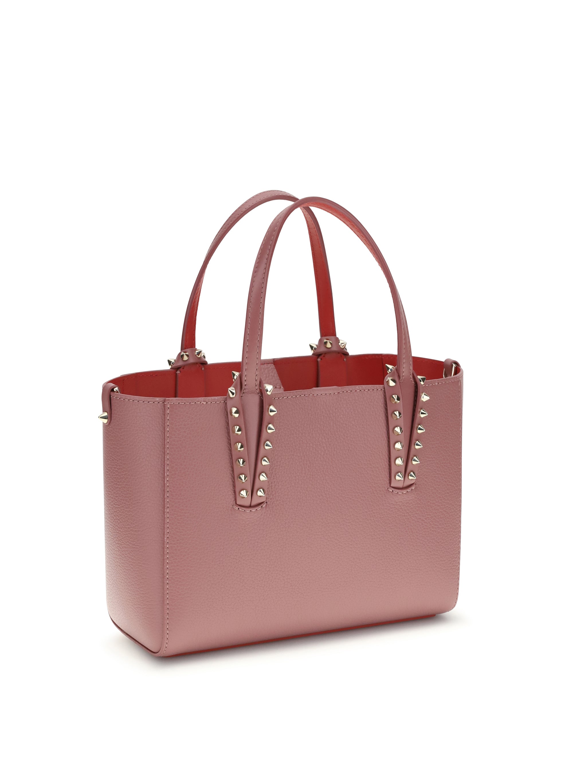 Christian Louboutin Women Leather Tote Bag With Spikes