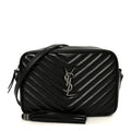 Calfskin Matelasse Monogram Lou Camera Bag Black