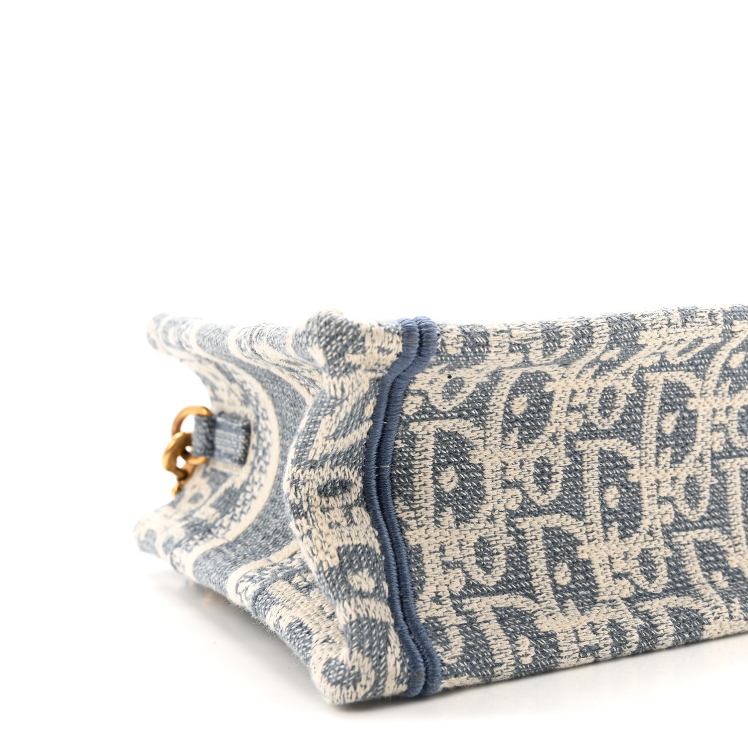 Oblique Mini Book Tote With Strap Light Blue Multicolor