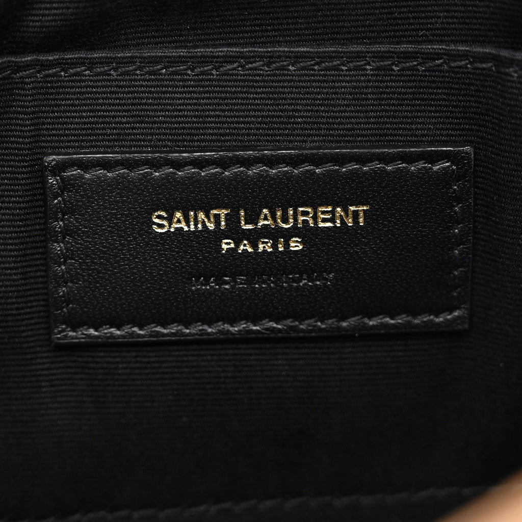 Grained Lambskin Monogram Mini Niki Chain Satchel Dark Cork