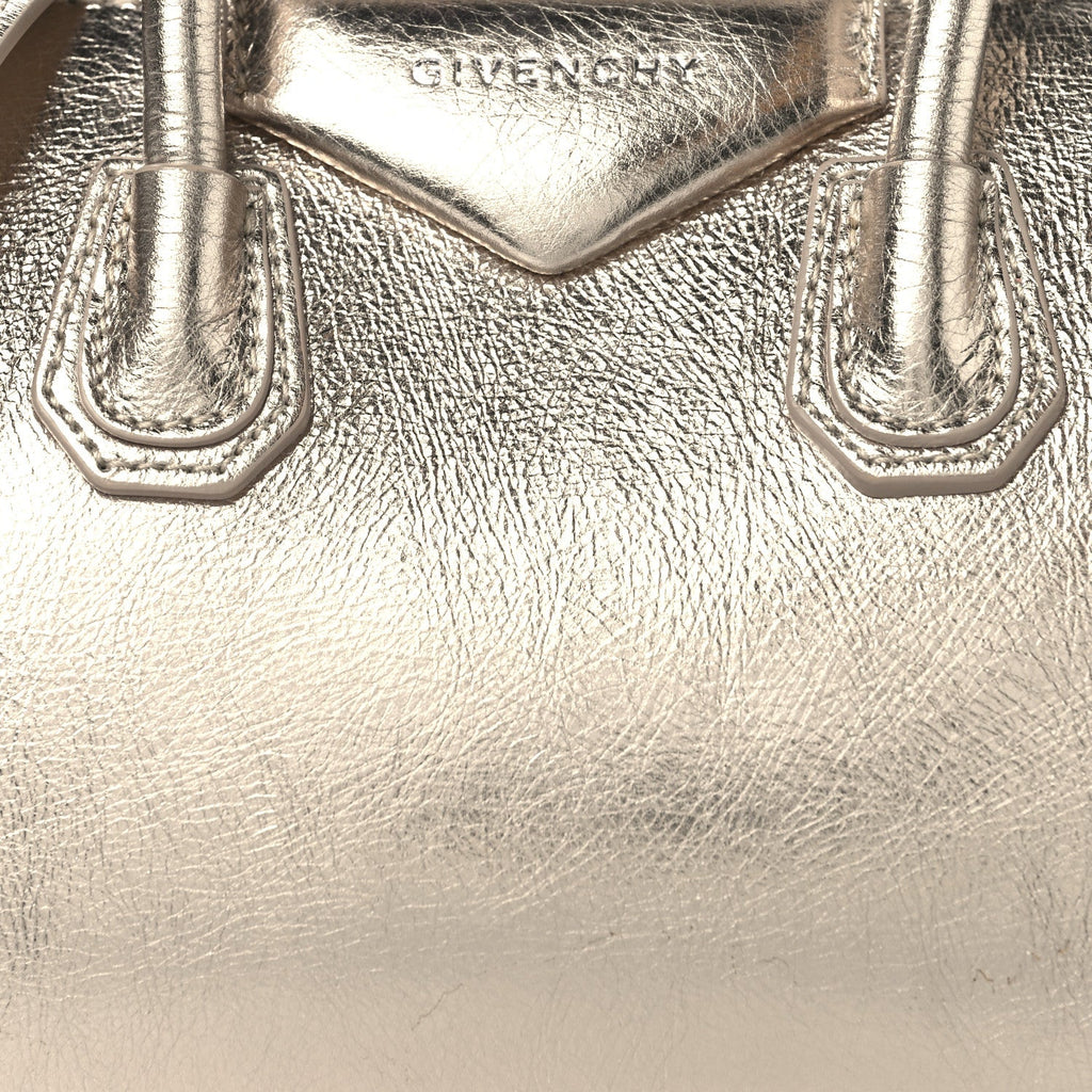 Laminated Lambskin Mini Antigona Gold