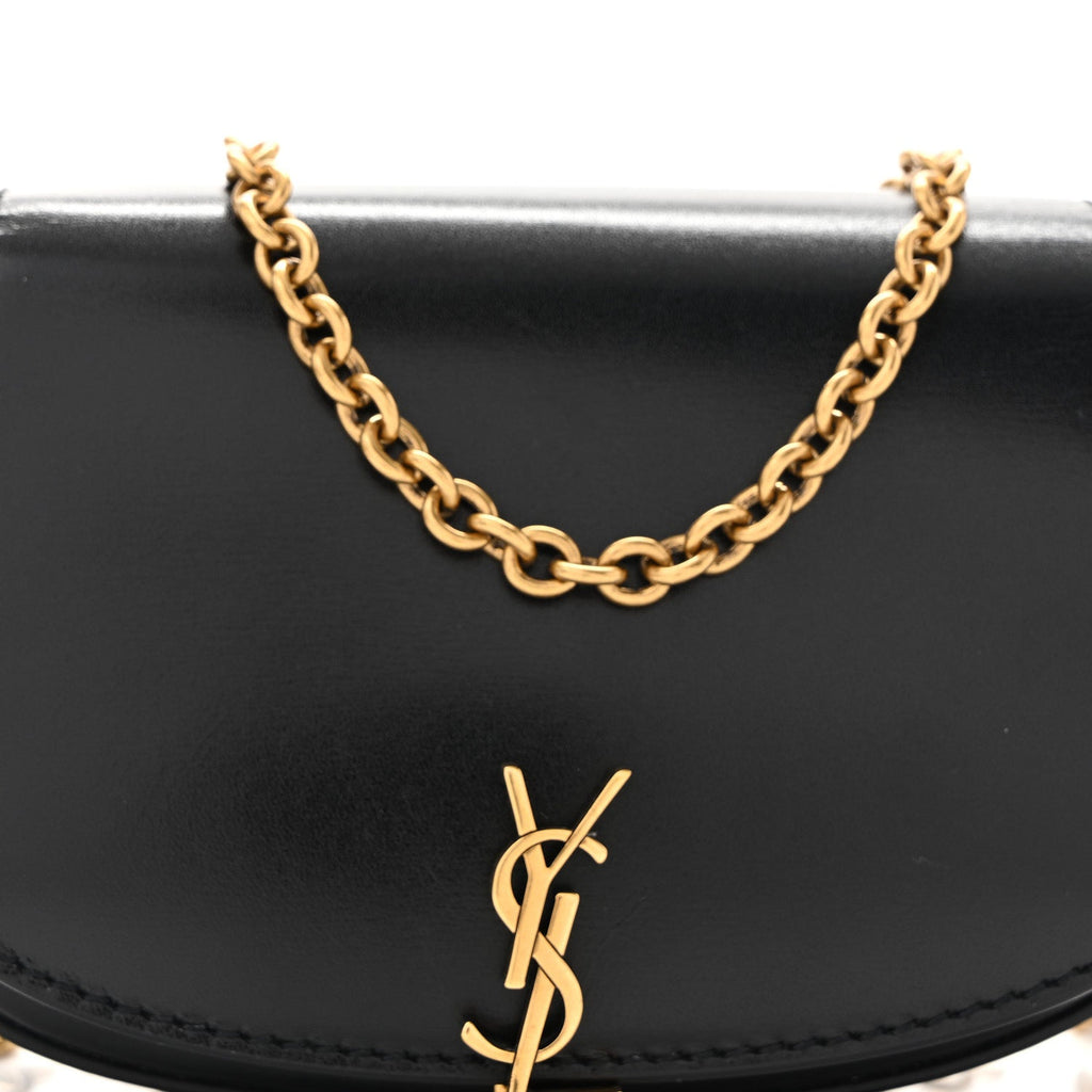 Box Calfskin Mini Purse On Chain Bag Black