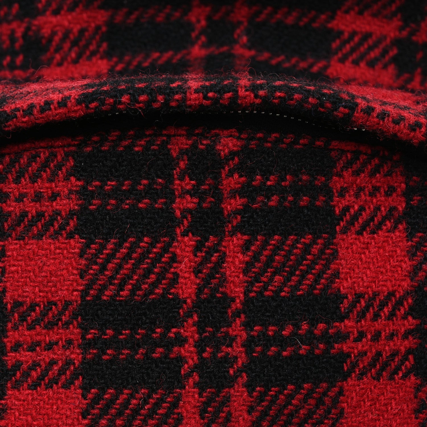 Wool Tartan City Backpack Red Black