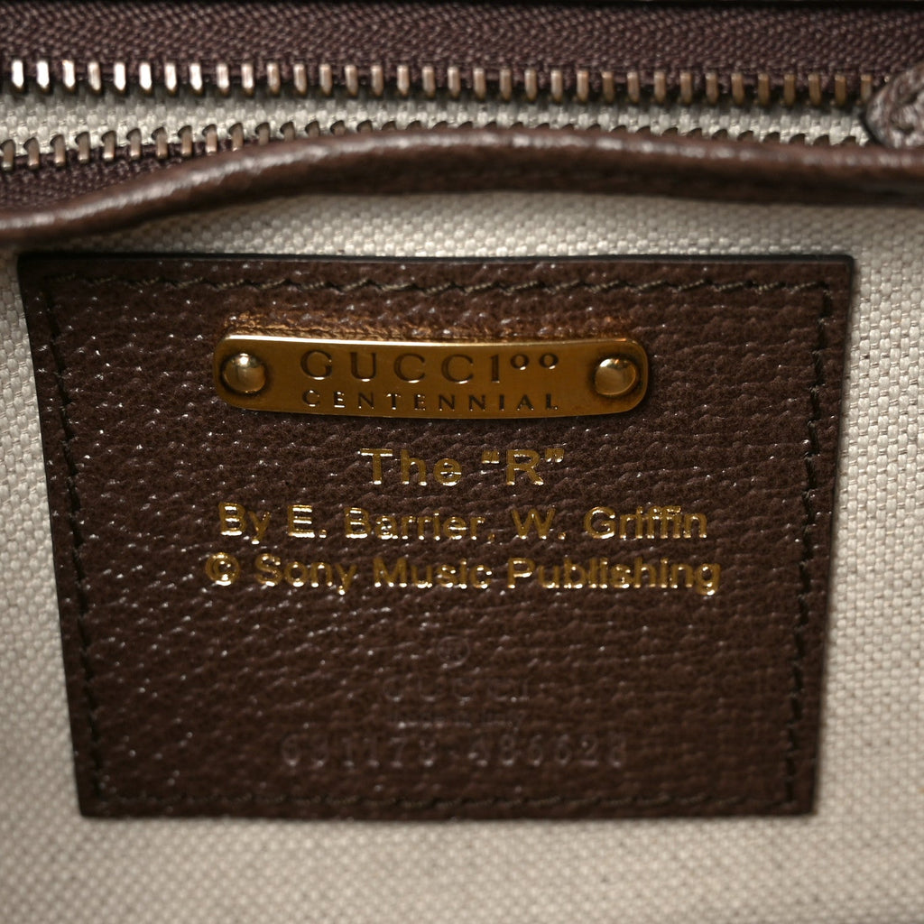Canvas Calfskin 100 Centennial Music Medium Bamboo 1947 Top Handle Bag Multicolor