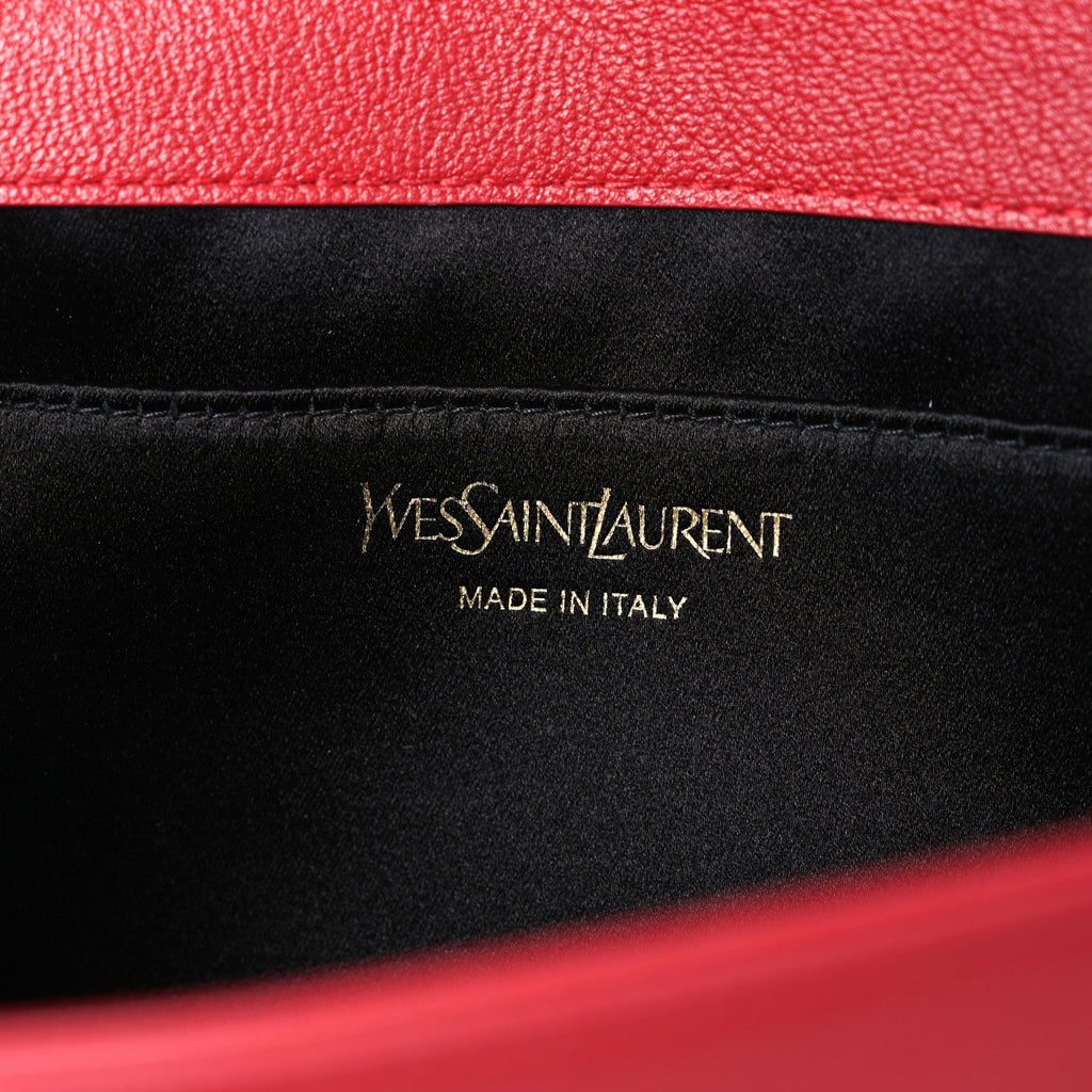 Calfskin Monogram Large Belle De Jour Clutch Red