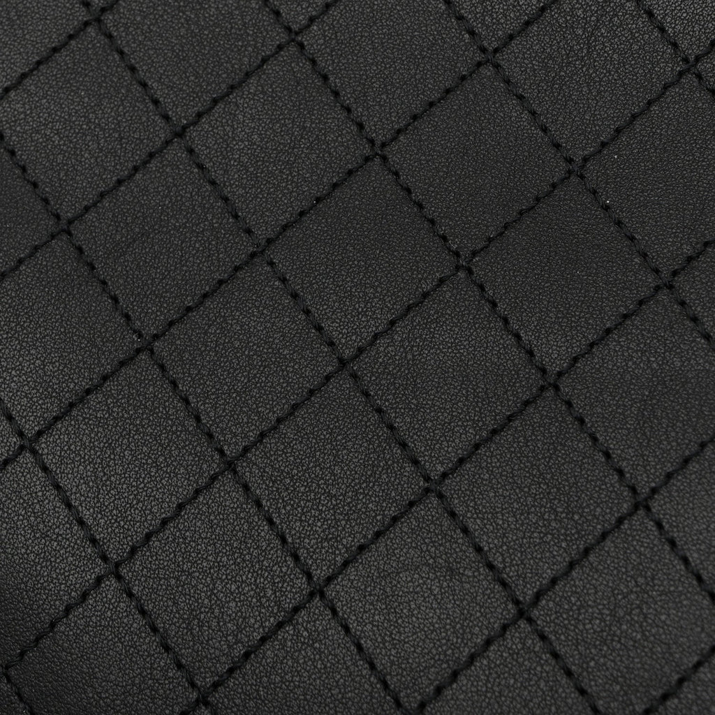 Caviar Quilted Large CC Filigree Vanity Case Beige Black