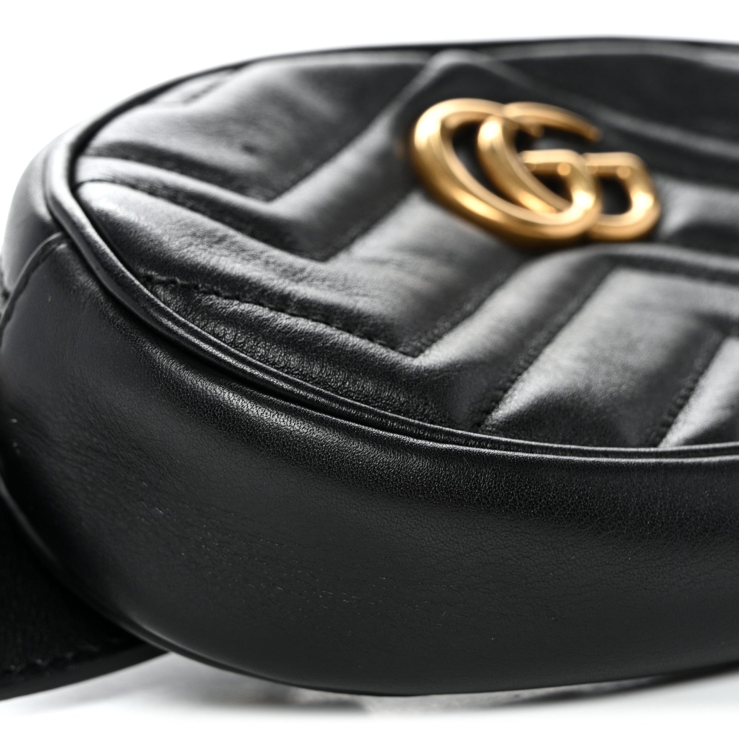 Calfskin Matelasse GG Marmont Belt Bag 75 30 Black