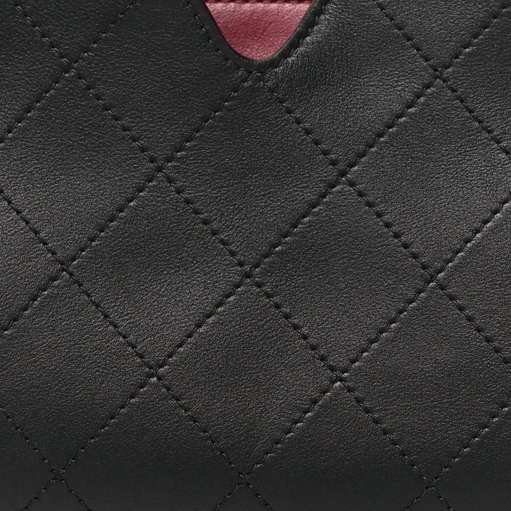 Calfskin Chic Lady Small Shopping Tote Black